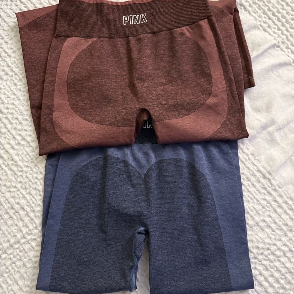 Victoria's Secret Burgundy and Blue Leggings
